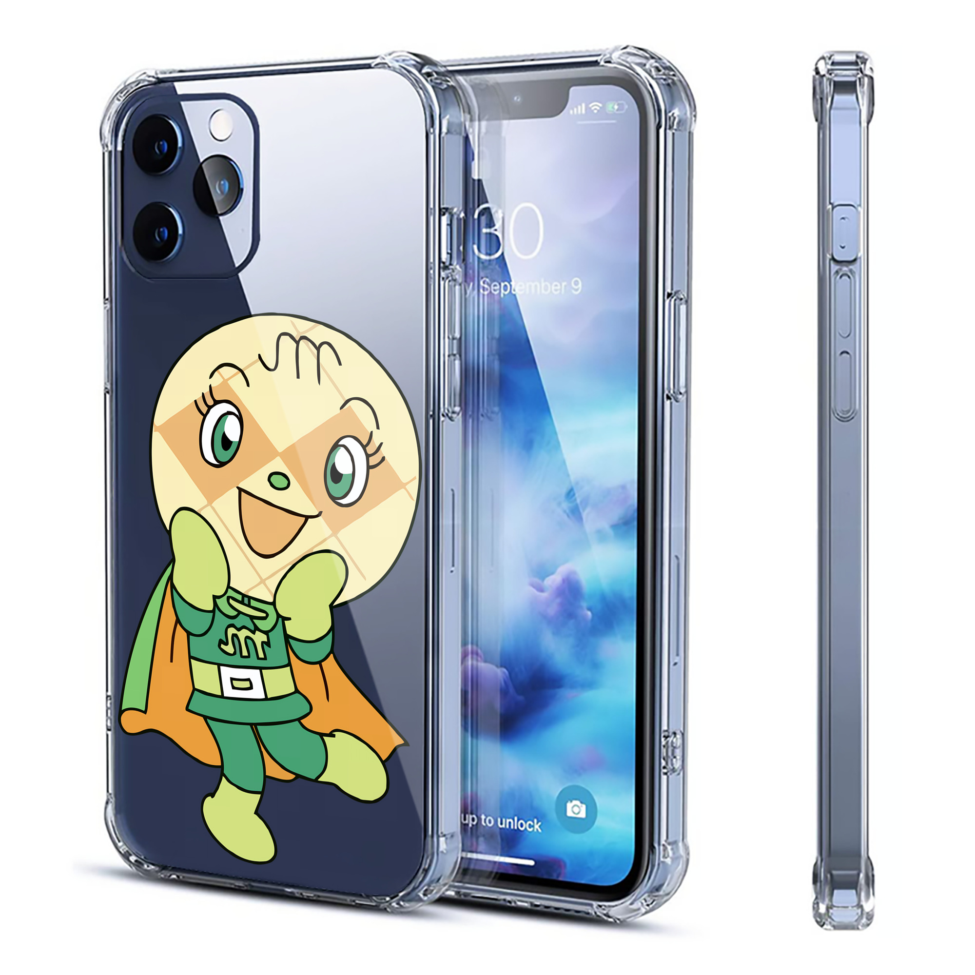 （画像用） アンパンマン Anpanman 【iPhone 12シリーズ対応】透明スマホケース（クリアソフトケース）